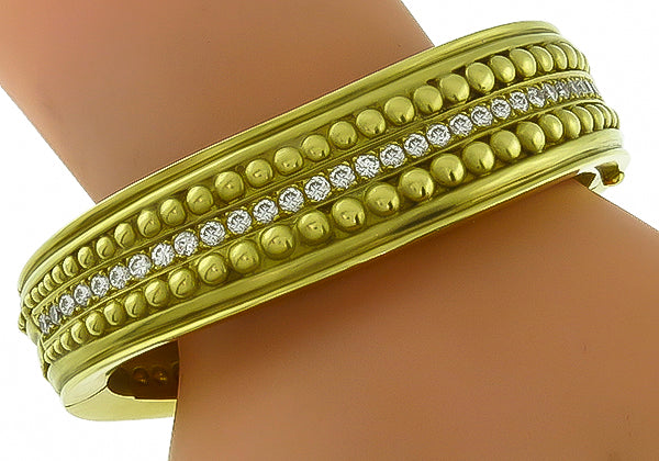 Vahe Naltchayan 2.25ct Diamond Gold Bangle