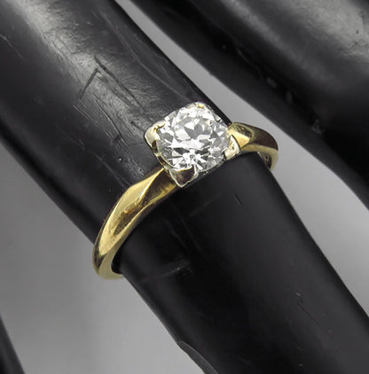 Victorian 0.70ct Diamond 14k Gold Engagement Ring