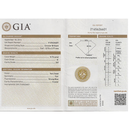 Victorian GIA Certified 0.73ct Old European Cut Diamond 14k Yellow Gold Ring