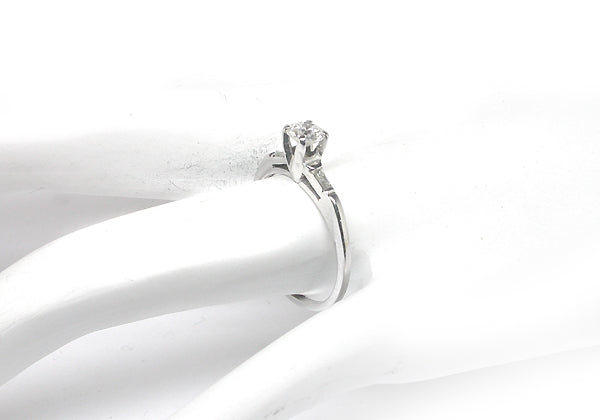 Vintage 0.35ct Diamond 14k White Gold Engagement Ring
