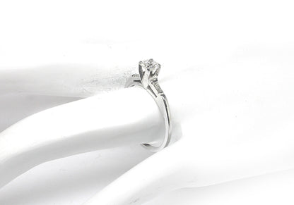 Vintage 0.35ct Diamond 14k White Gold Engagement Ring