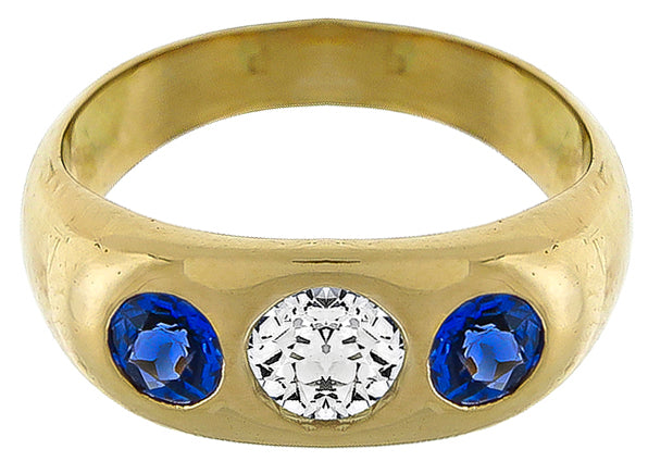 Vintage 0.40ct Diamond Sapphire Ring