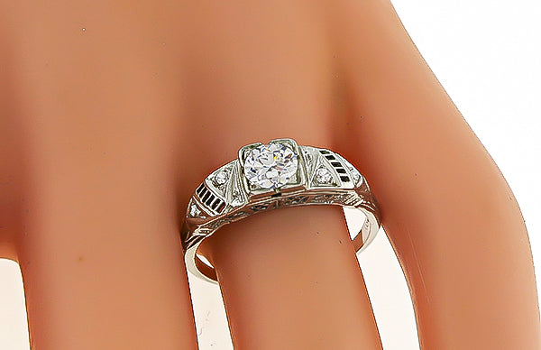 Vintage 0.45ct Diamond Engagement Ring