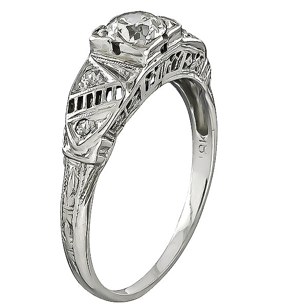 Vintage 0.45ct Diamond Engagement Ring