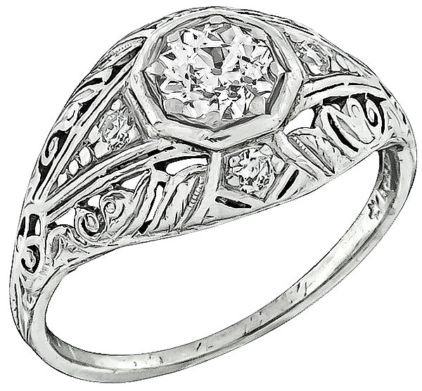 Vintage 0.50ct Diamond Engagement Ring