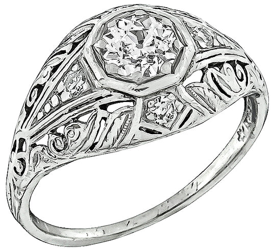 Vintage 0.50ct Diamond Engagement Ring