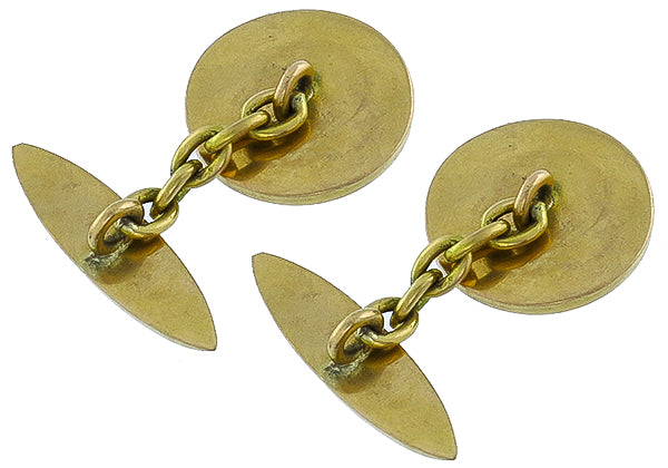 Vintage 0.50ct Diamond Gold Cufflinks