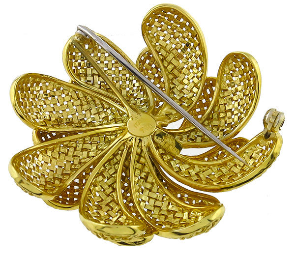 Vintage 0.50ct Diamond Gold Pin