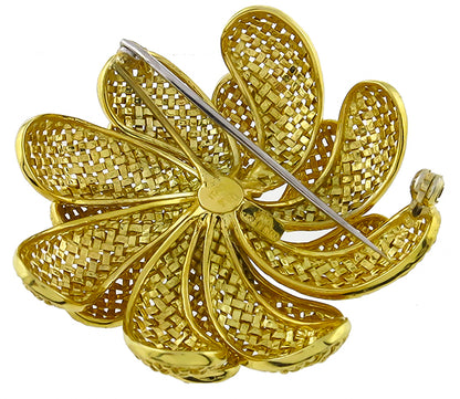 Vintage 0.50ct Diamond Gold Pin