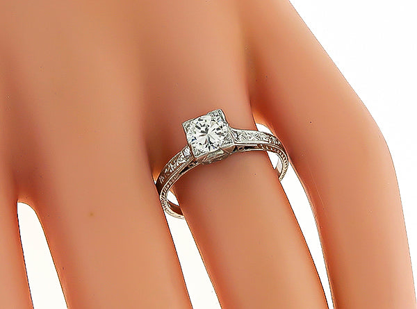 Vintage 0.54ct Diamond Engagement Ring
