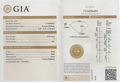 Vintage 0.59ct Diamond Engagement Ring