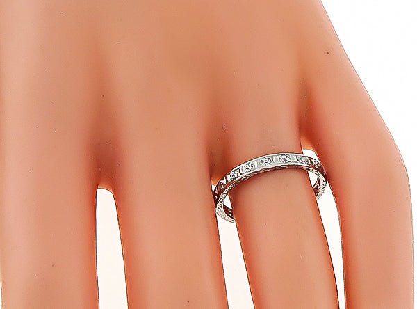 Vintage 0.60ct Diamond Eternity Wedding Band