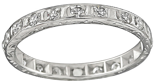 Vintage 0.60ct Diamond Eternity Wedding Band