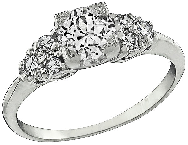 Vintage 0.62ct Diamond Engagement Ring