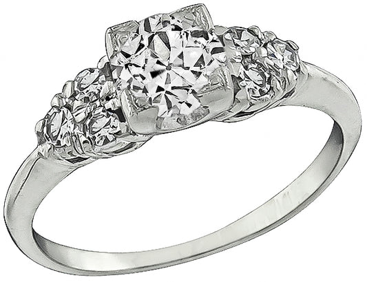Vintage 0.62ct Diamond Engagement Ring