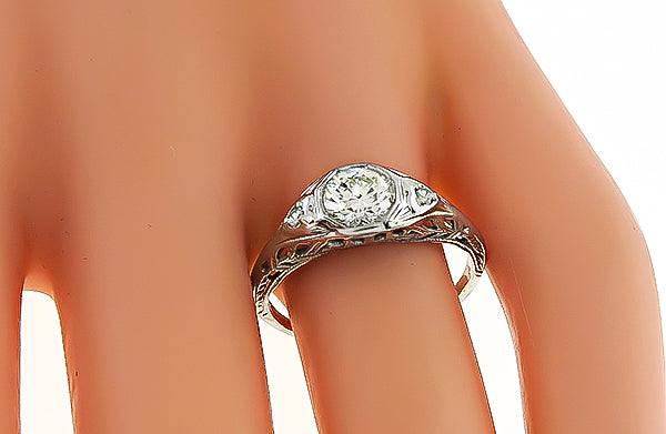 Vintage 0.63ct Diamond Engagement Ring