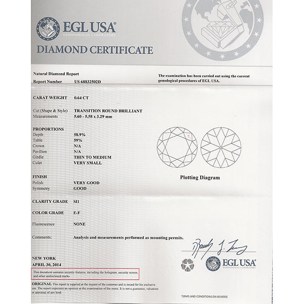 Vintage 0.64ct Diamond Engagement Ring