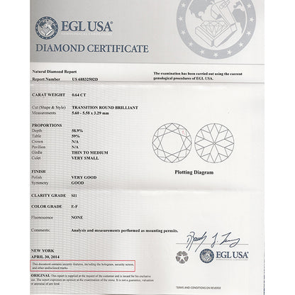 Vintage 0.64ct Diamond Engagement Ring