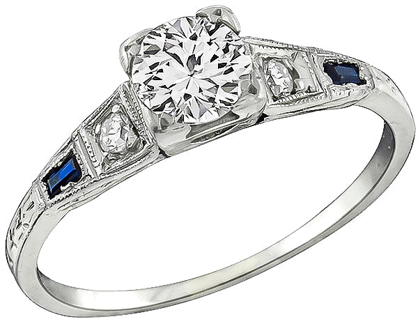 Vintage 0.65ct Diamond Engagement Ring