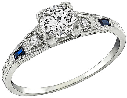 Vintage 0.65ct Diamond Engagement Ring