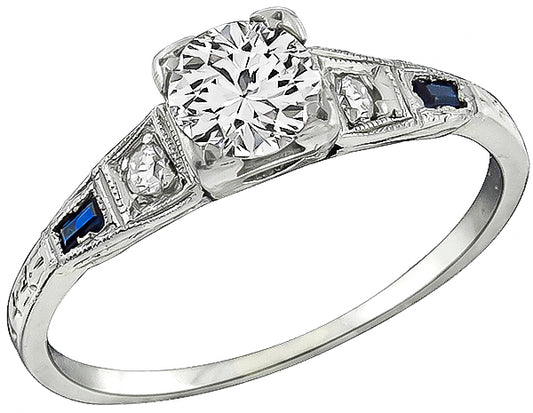 Vintage 0.65ct Diamond Engagement Ring