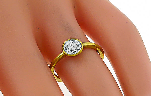 Vintage 0.66ct Diamond Solitaire Engagement Ring