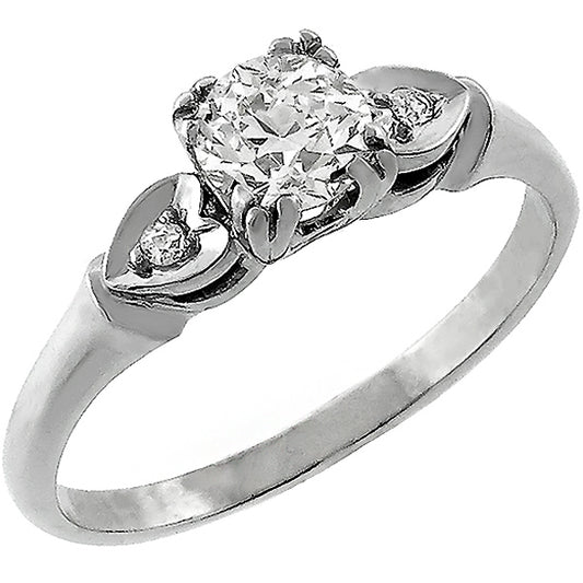 Vintage 0.70ct Diamond Gold Engagement Ring