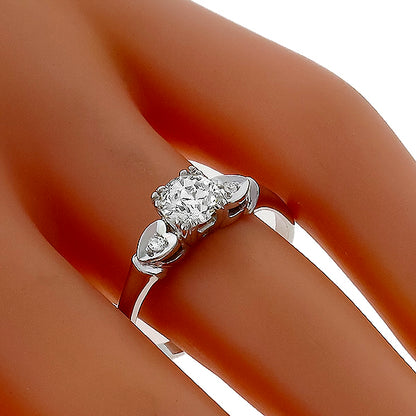 Vintage 0.70ct Diamond Gold Engagement Ring