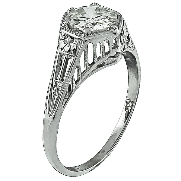 Vintage 0.71ct Diamond Engagement Ring