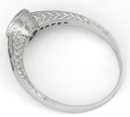 Vintage 0.72ct Diamond 0.30ct Sapphire Engagement Ring