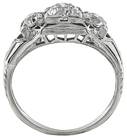 Vintage 0.76ct Diamond Engagement Ring