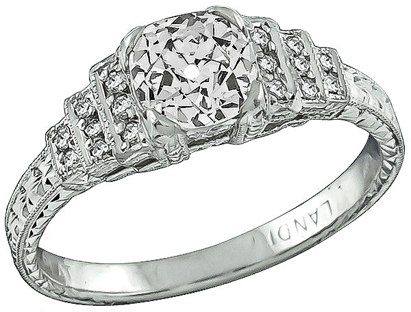 Vintage 0.77ct Diamond Engagement Ring