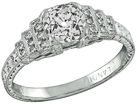 Vintage 0.77ct Diamond Engagement Ring