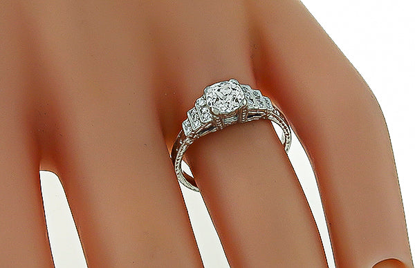 Vintage 0.77ct Diamond Engagement Ring