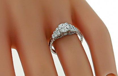 Vintage 0.77ct Diamond Engagement Ring