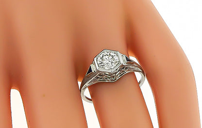 Vintage 0.79ct Diamond Engagement Ring