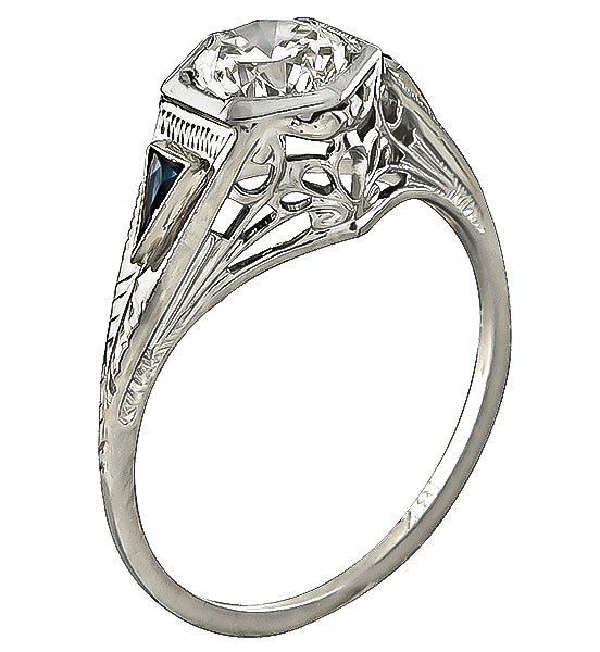 Vintage 0.79ct Diamond Engagement Ring