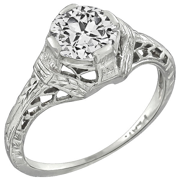 Vintage 0.80ct Diamond Engagement Ring