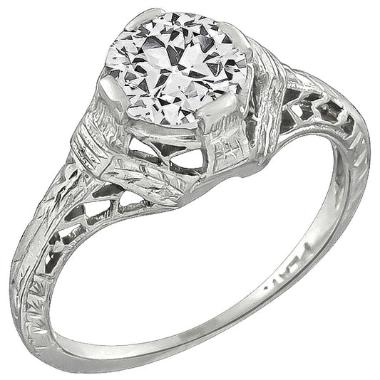 Vintage 0.80ct Diamond Engagement Ring