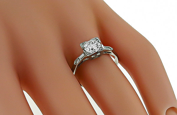 Vintage 0.80ct Diamond Engagement Ring