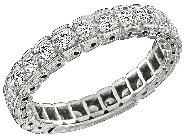 Vintage 0.80ct Diamond Eternity Wedding Band