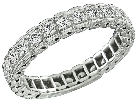 Vintage 0.80ct Diamond Eternity Wedding Band