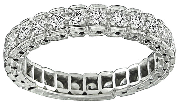 Vintage 0.80ct Diamond Eternity Wedding Band