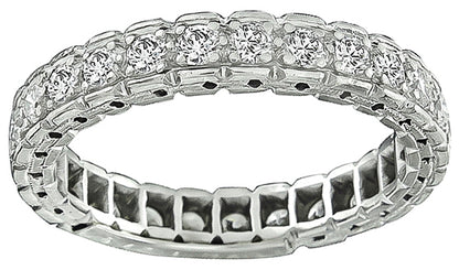 Vintage 0.80ct Diamond Eternity Wedding Band