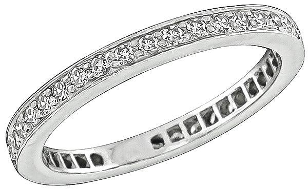 Vintage 0.80ct Diamond Eternity Wedding Band
