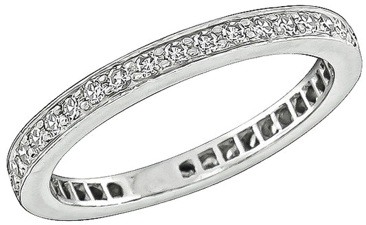 Vintage 0.80ct Diamond Eternity Wedding Band