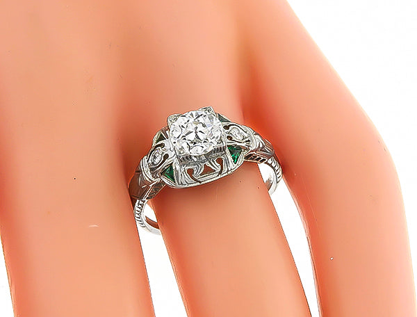 Vintage 0.83ct Diamond Engagement Ring