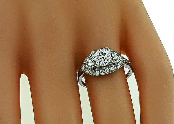 Vintage 0.85ct Diamond Engagement Ring