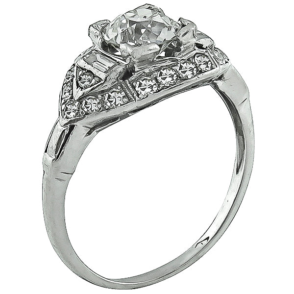 Vintage 0.85ct Diamond Engagement Ring