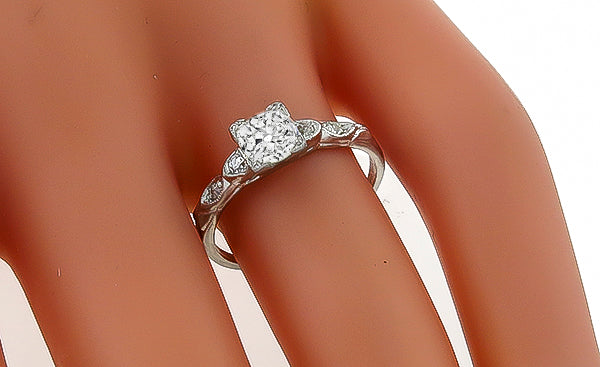 Vintage 0.87ct Diamond Engagement Ring
